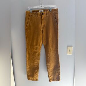 Goodfellow Hennepin Skinny Chino Pants Mens SZ 30X30 Mustard Yellow Pockets Fall